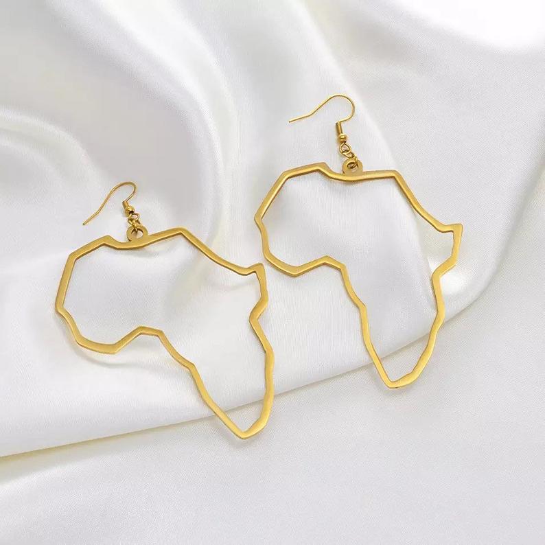 Fashion Africa Map Earrings Earrings