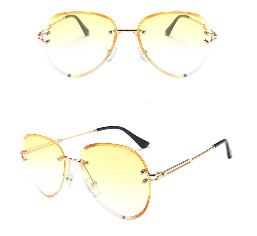 foreign trade rimless Sunglasses