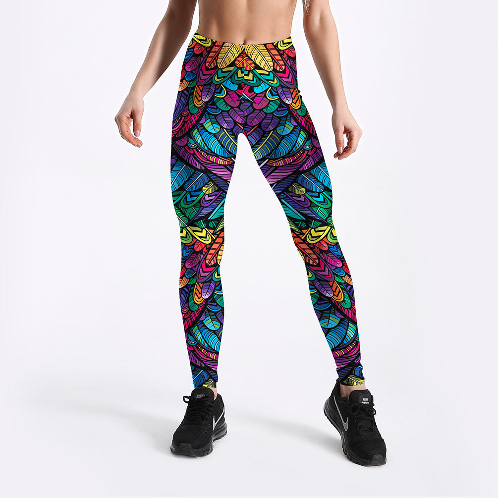 Color print leggings