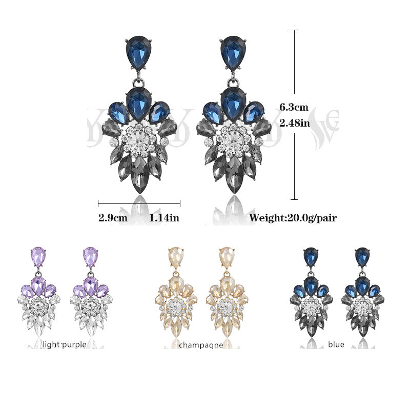 Fashion Japanese And Korean Crystal Earrings Earrings Party Banquet Earrings