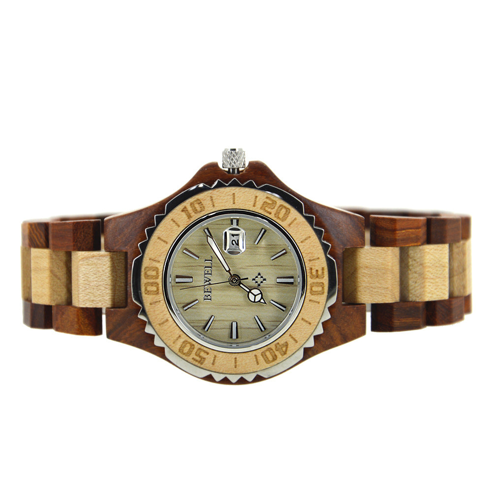 men Wooden quartz watch