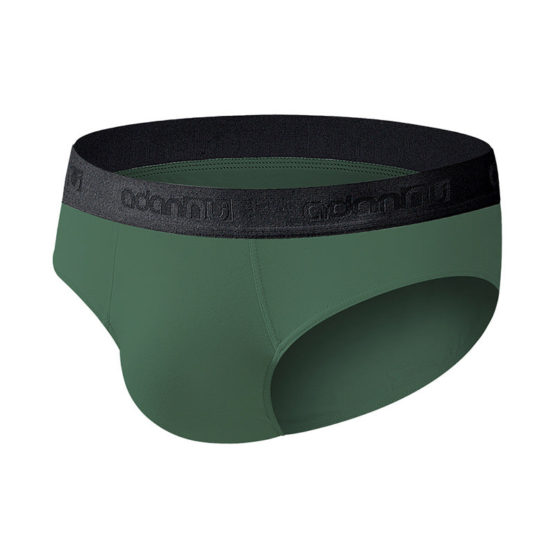 Modal Solid Color Mid Waist Men's Elastic Underpants