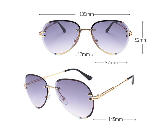 foreign trade rimless Sunglasses