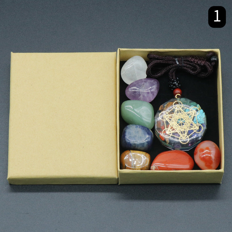 Colorful Irregular Natural Stone Set Gift Box