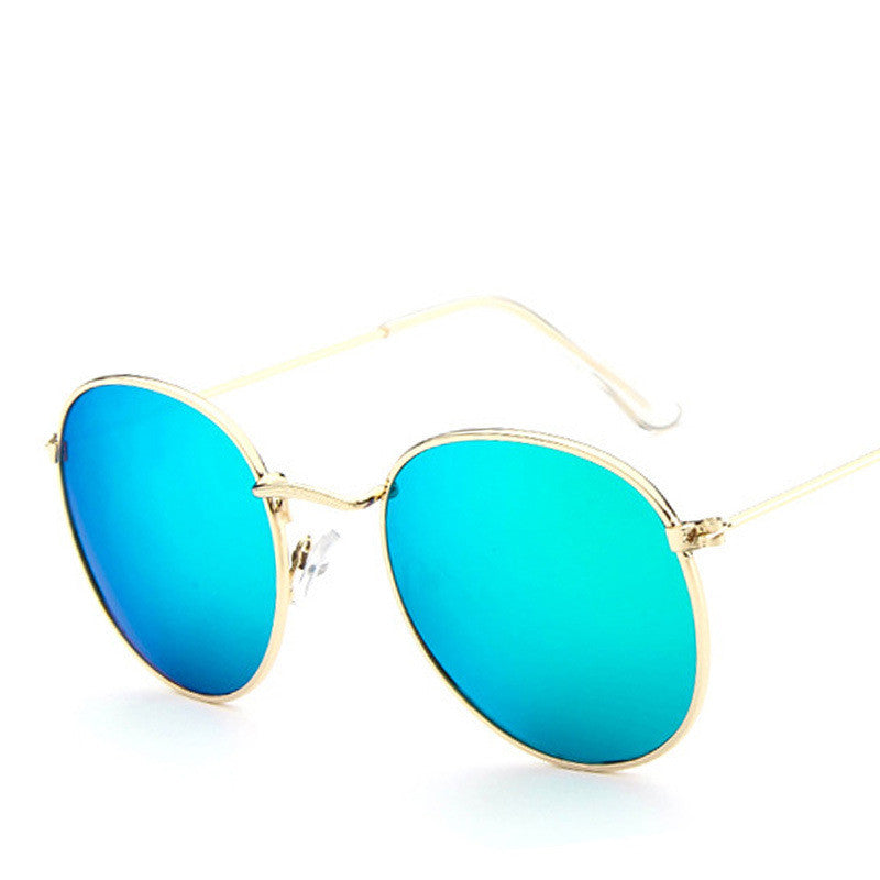 Round Frame Fashionable White Jingting Sunglasses