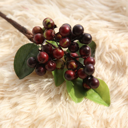 Christmas Berry Simulation Flower Bean Branch Fake Table Decoration