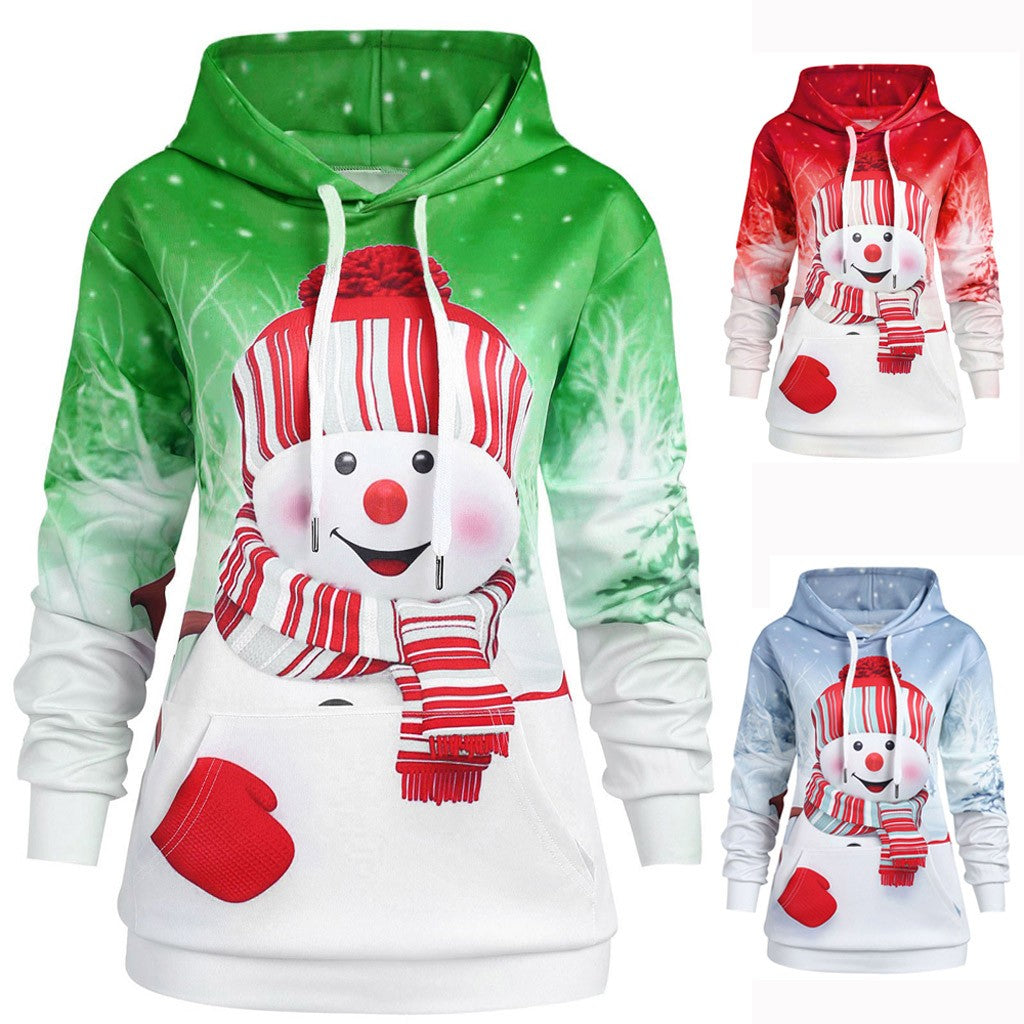 Christmas snowman print sweater