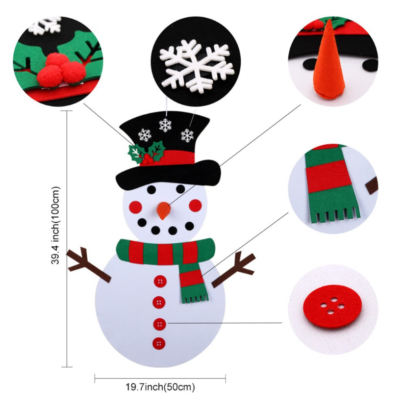 Christmas snowman diy felt christmas toy