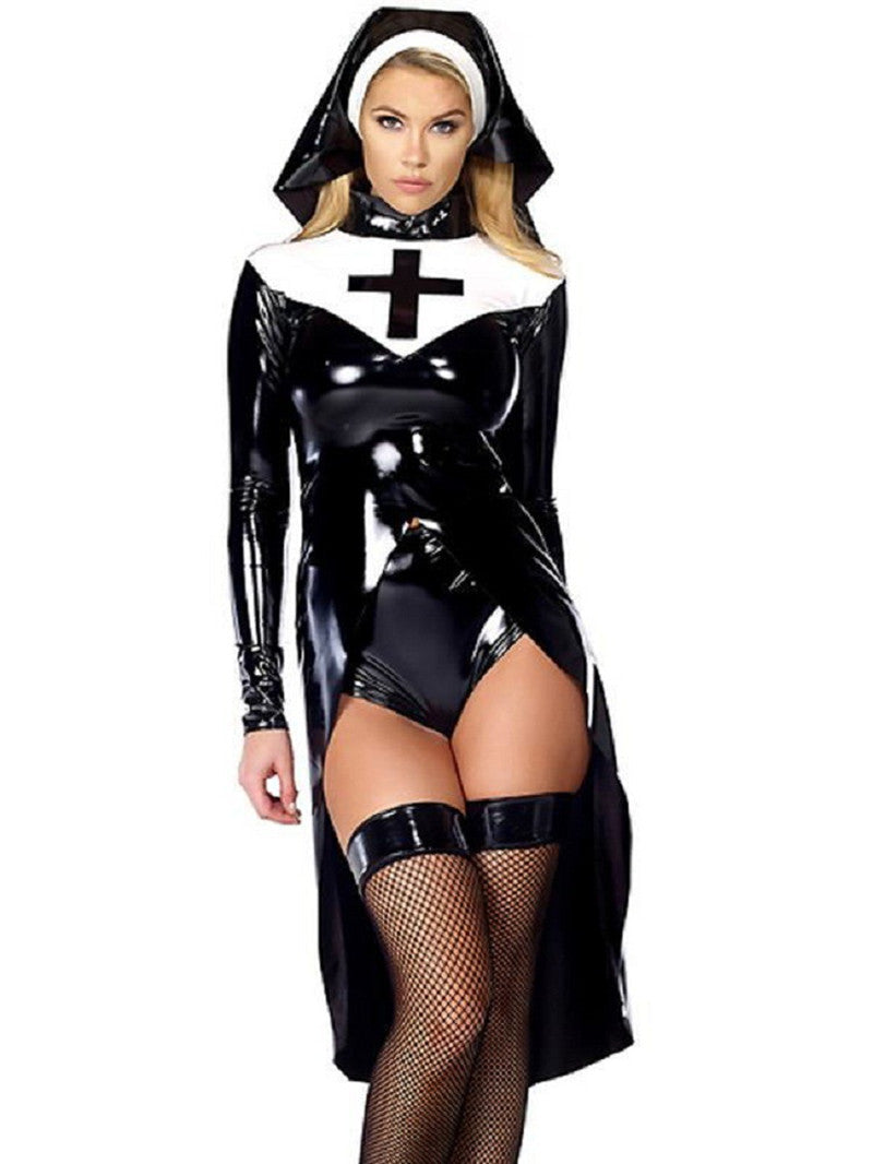 Fashion Halloween Cosplay Nun Costume Party Stage Outfit