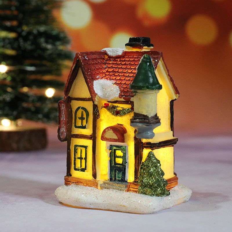 Christmas Decorations Micro Landscape Resin House