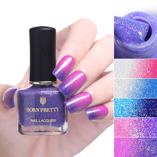 Temperature-change peelable nail polish