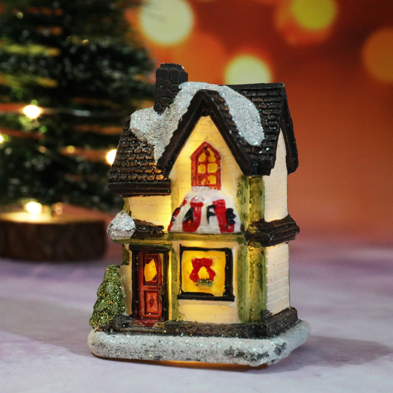 Christmas Decorations Micro Landscape Resin House