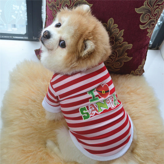 Christmas new dog clothes