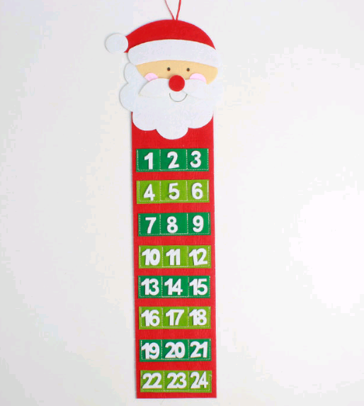 Christmas calendar pendant Christmas creative non-woven pendant Christmas countdown calendar