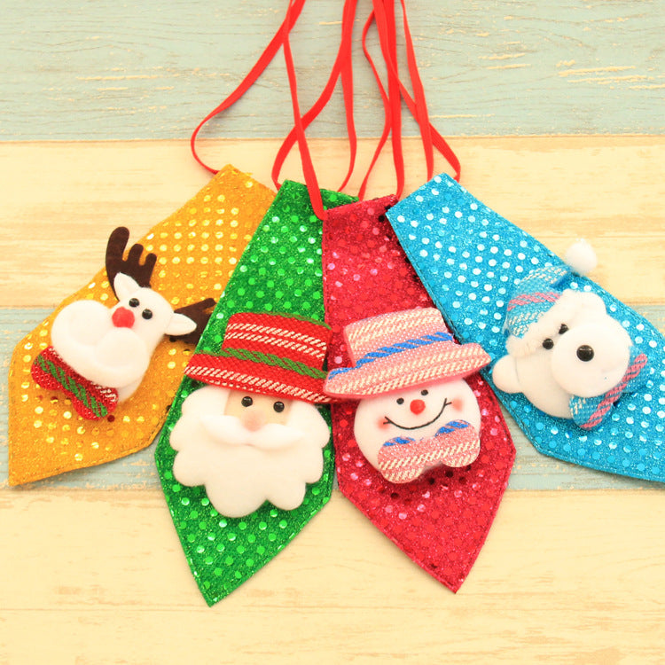 Christmas ornaments creative small gifts light necktie wholesale