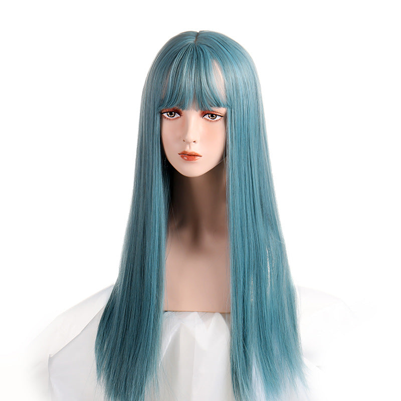 Air Bangs Long Straight Hair European And American Fashion Wig