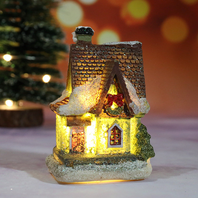 Christmas Decorations Micro Landscape Resin House