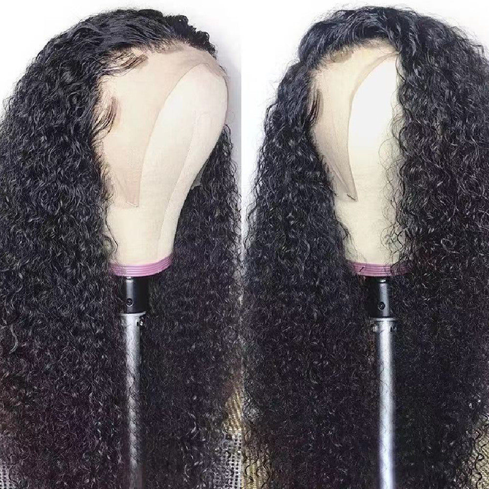 Afro-American Women's Curly Hair Is Parted